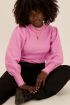 Roze rib coltrui met pofmouwen | My Jewellery