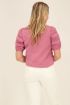 Pink pleated t-shirt with straps | My Jewellery
