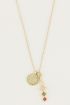 Ketting bedel & lichte edelsteentjes, ketting met edelstenen