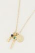 Ketting black onyx & malachite, ketting met edelsteentjes