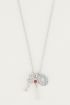 Ketting rose quartz & red jade, ketting met bedels