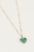 Ketting Malachite hartje, hartjes ketting