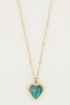 Ketting Malachite hartje, hartjes ketting