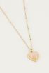 Ketting Rose Quartz hartje, edelsteen ketting