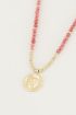 ketting bedel & red jade, ketting met edelsteen