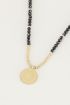 Ketting bedel & Black Onyx, ketting met edelsteen