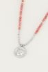 ketting bedel & red jade, ketting met edelsteen