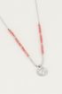ketting bedel & red jade, ketting met edelsteen