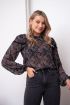 Zwarte blouse met ruffles & paisley print | My Jewellery