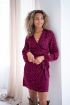 Purple satin-look dress with floral print | My Jewellery