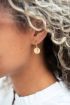 Hoop earrings with coin | Earrings with coin