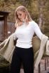 Witte rib top met col | My Jewellery