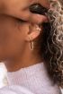 Ear cuff dubbele ring strass, nep piercing