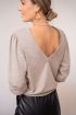 Beige trui met back V shape | My Jewellery