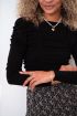 Zwarte gedrapeerde top | My Jewellery