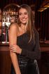 Zwarte one shoulder top met gekleurde lurex | My Jewellery