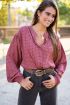 Oudroze blouse met bloemenprint | My Jewellery