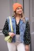 Zwarte crop top met groene bloemenprint | My Jewellery