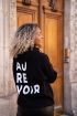 Zwarte Au Revoir hoodie | My Jewellery