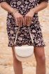 Beige shoulder bag semi-circle with croc print | My Jewellery