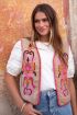 Beige gilet with colourful embroidery | My Jewellery
