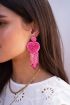 Purple statement earrings with heart | My Jewellery
