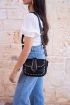 Black shoulder bag with gold studs | My Jewellery