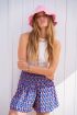 Blue short with multicoloured print | My Jewellery