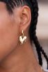 Large hoop earrings with heart & pearls | My Jewellery