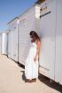 Witte maxi jurk met smock | My Jewellery