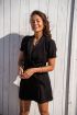 Zwarte linnen playsuit | My Jewellery