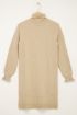 Beige jurk met col & ruffle mouw | My Jewellery