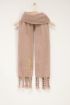 Beige sjaal met gevlochten flosjes | My Jewellery