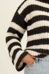 Black and white jumper with stripes | My Jewellery