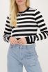 Black and white striped long sleeve top | My Jewellery