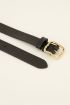 Black basic belt with gold buckle | My Jewellery