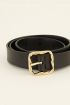 Black basic belt with gold buckle | My Jewellery