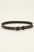 Black basic belt with silver buckle | My Jewellery