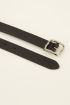 Black basic belt with silver buckle | My Jewellery