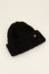 Black cable knit beanie | My Jewellery