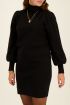 Black turtleneck dress with puff sleeves | My Jewellery