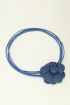 Blue cord choker with denim flower | My Jewellery