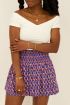 Blue short with multicoloured print | My Jewellery