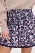 Blue skirt with purple flower print | My Jewellery