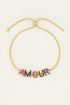 Armband met gekleurde amour bedels | My Jewellery