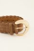 Brown braided belt with buckle | My Jewellery