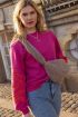 Pink sweater with embroidered sleeves | My Jewellery