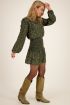 Donkergroene rok met bloemen & smock | My Jewellery