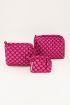 Dusky pink Indian flower print toiletry bag set | My Jewellery