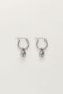 Hoop earrings with rhinestone pear drop | My Jewellery